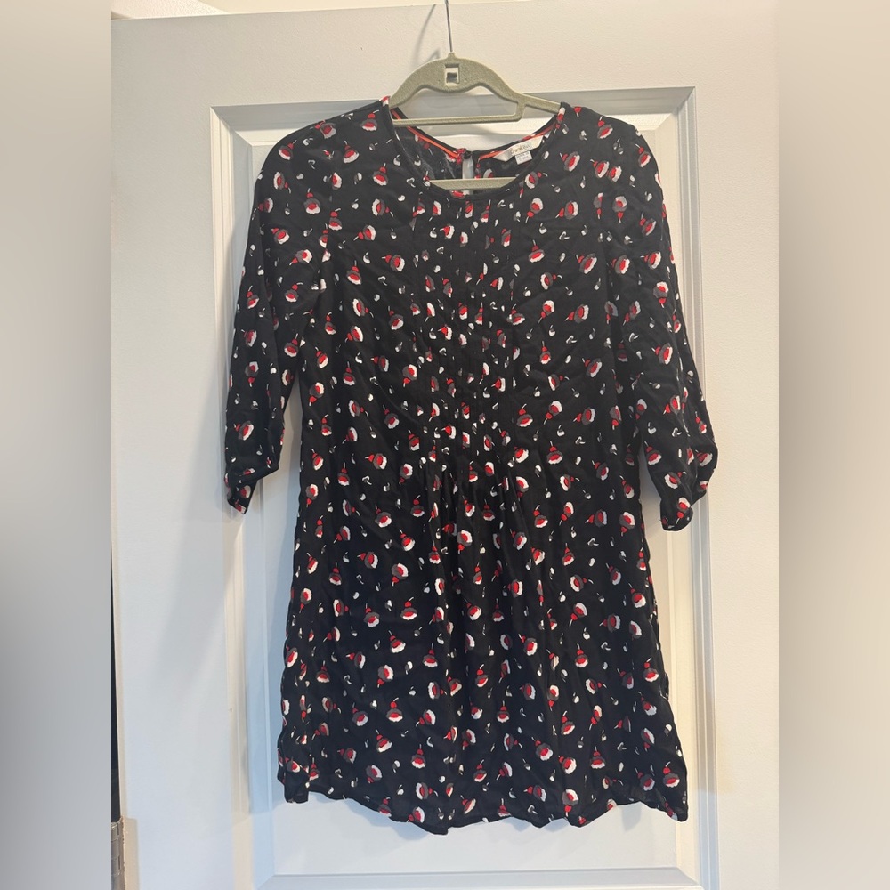 Boden Black and Red Patterned dress